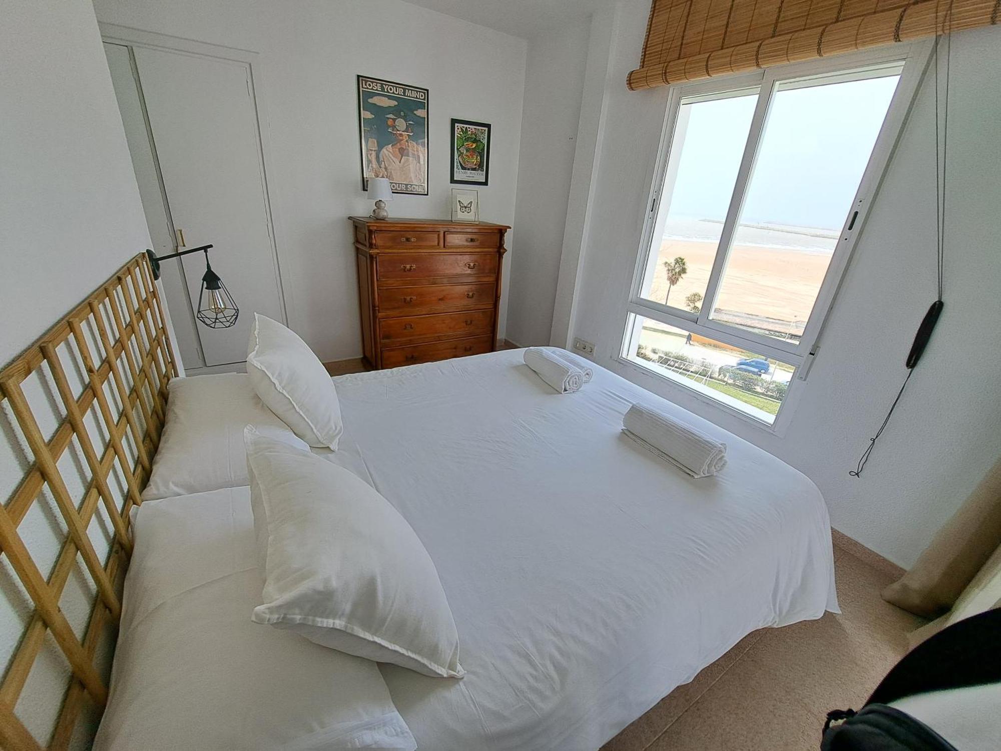 Atico Primera Linea De Playa Con Vistas Al Mar-Climatizado-Wifi-Parking 엘푸에르토데산타마리아 외부 사진