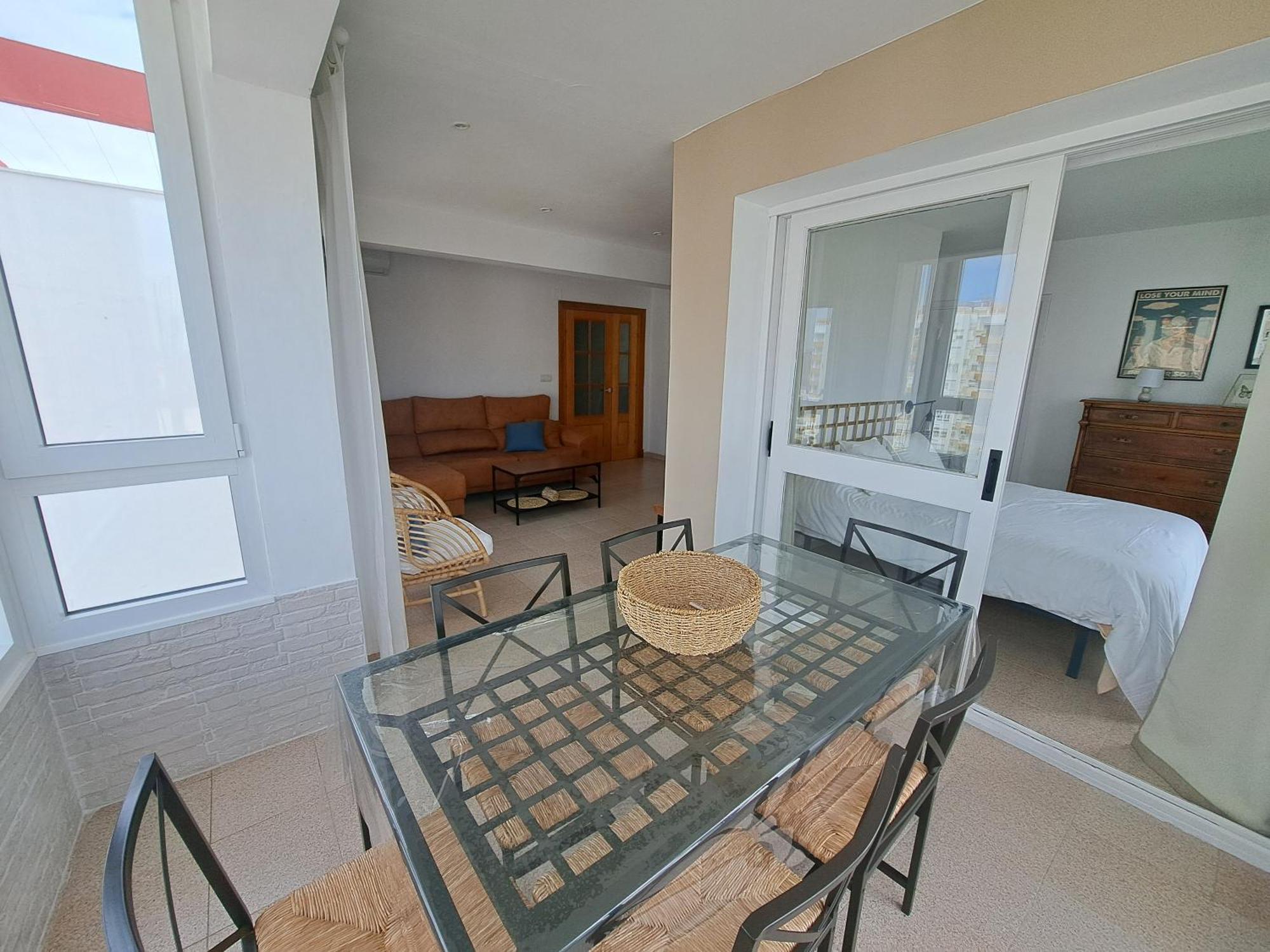 Atico Primera Linea De Playa Con Vistas Al Mar-Climatizado-Wifi-Parking 엘푸에르토데산타마리아 외부 사진
