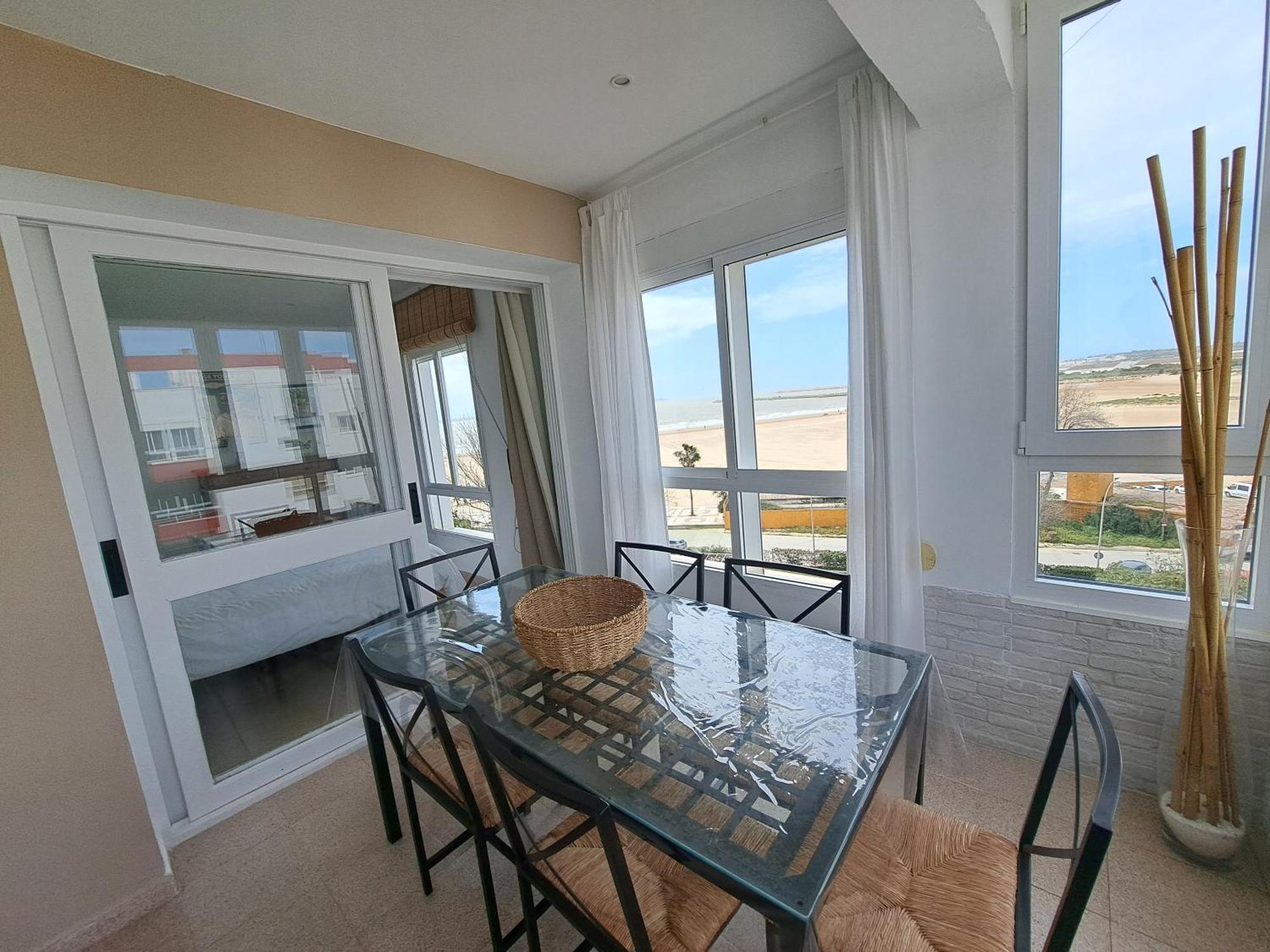 Atico Primera Linea De Playa Con Vistas Al Mar-Climatizado-Wifi-Parking 엘푸에르토데산타마리아 외부 사진